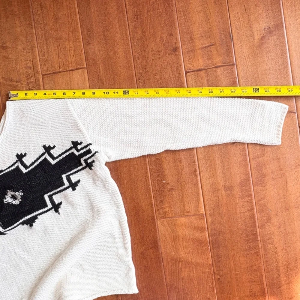 LRL Ralph Laurent Boat-Neck‎ Intarsia Sweater Womens L 100% Cotton